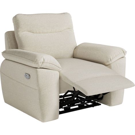 Fauteuil de relaxation électrique ROSS en tissu - Beige (1/5)