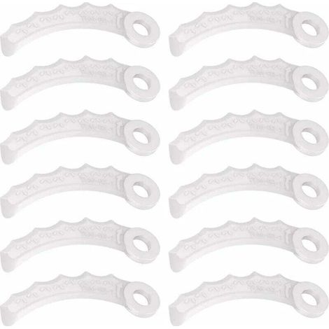 Makita 198426-9 Lot de 12 lames de rechange en plastique pour tondeuse à gazon Makita 198426-9