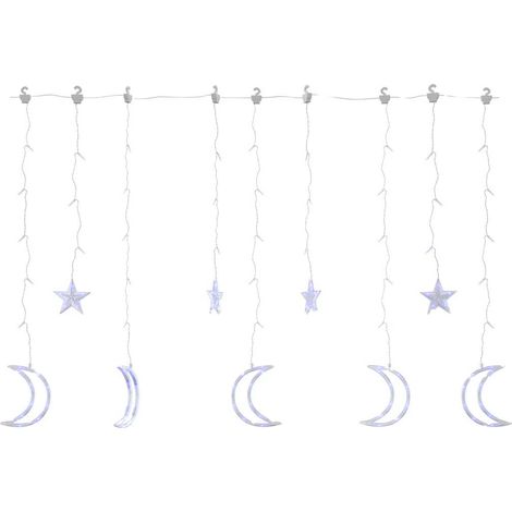 Guirlande lumineuse Moderne - Guirlande LED extérieur et interieur étoile et lune avec télécommande 345 LED BV439337 - BonneVie (1/5)