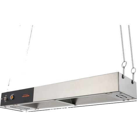 Lampe de réchauffement alimentaire, suspendue, chauffage efficace, Argent (1/2)
