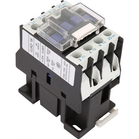 Contacteur AC, Contacteur AC électrique industriel à haute sensibilité Contacteur de puissance 220V 18A CJX2-8011 Contacteur AC électrique industriel pour applications d'alimentation, de distribution (1/5)