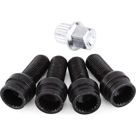 Boulon Antivol M14x1.5, Boulons, écrous et rivets de roues, Vis de Sécurité Boulons de roue Écrous de verrouillage 4 + 1 M14 1.5 MM (1/5)