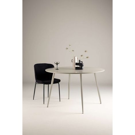 Plaza table de salle à manger Ø120 cm beige. (1/5)