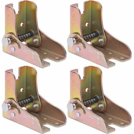 4 PCS Pied Table Rabattable, Verrouiller Extension Table Lit Jambe, Chaud En Acier Laminé Canapé-Lit Pliant Pied 2.3mm Épaisseur Meubles Accessoires (1/5)