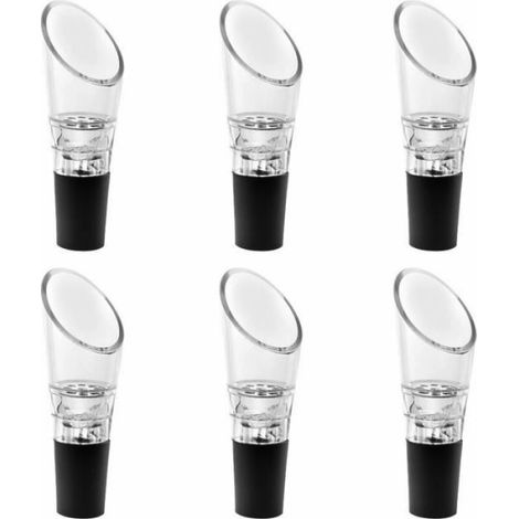 Verseur Aérateur Vin - Plastique Alimentaire - Anti-goutte - Pour Décantation Instantanée - Lot de 6 (1/2)