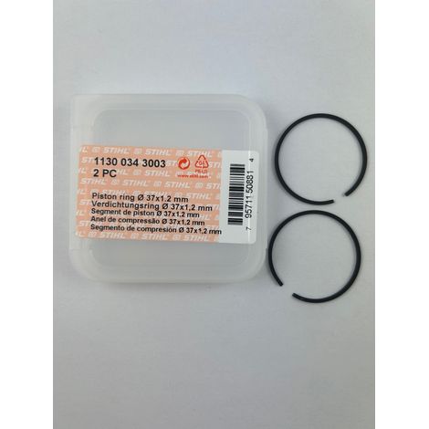 2x STIHL original Kolbenringe 11300343003 37x1,2mm MS170 MS171 MS192 T TC C (1/2)