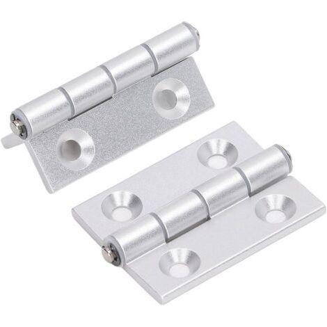 2 charnières en aluminium pliables à ouverture plate avec douille en résine épaisse pour portes et outils de menuiserie (1/5)