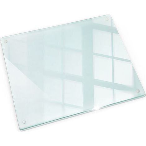 Planche à découper en verre trempé transparent 60x52 cm – Résistante aux chocs et à la chaleur – Hygiénique et facile à nettoyer