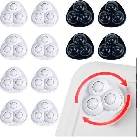 16Pcs Roulettes Auto Adhésives,Mini Roulette à 360 Degrés,Mini Roulettes pour Meubles,Convient pour Petits Meubles,bacs de rangement (1/4)