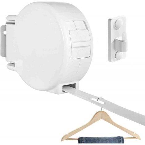 Tendedero rétractable de 4.2m, idéal pour installation murale dans des espaces réduits comme les appartements et balcons. (1/5)