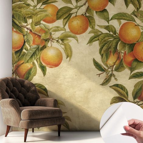 Fotomurale adesivo - parete decorativa - decorazione casa - stile moderno parete - Rami fruttati 250x250 cm (1/5)