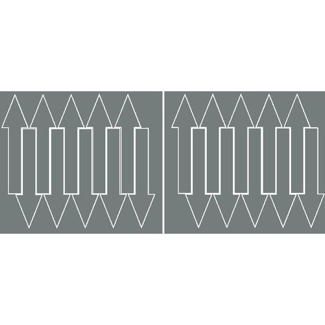 Adesivi a forma di freccia, 15x4 cm, 20 pezzi, grigio opaco.
