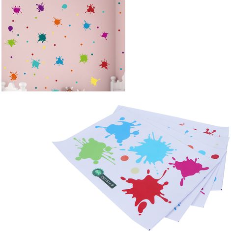 Lot de 4 autocollants muraux en PVC, stickers adhésifs innovants pour chambre d'enfant (1/5)