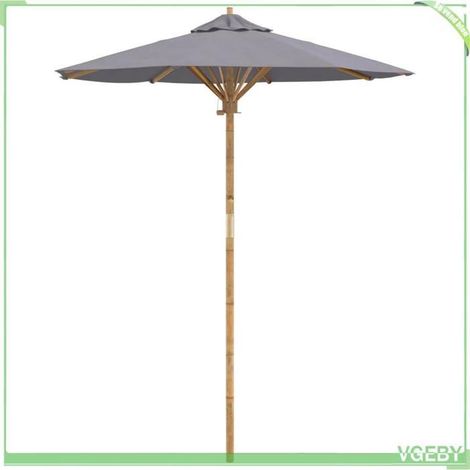 Parasol de jardin - FAFEICY - 4108085 - Ø 270 cm - Bambou - Anti-UV (1/5)