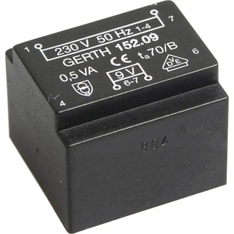 Gerth PT202401 Printtransformator 1 x 230 V 1 x 24 V/AC 0.50 VA 20 mA (1/3)