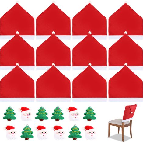 SWANEW Coprisedia. Lotto di 12 coprisedia universali coprisedia natalizi per la decorazione di una festa (1/5)