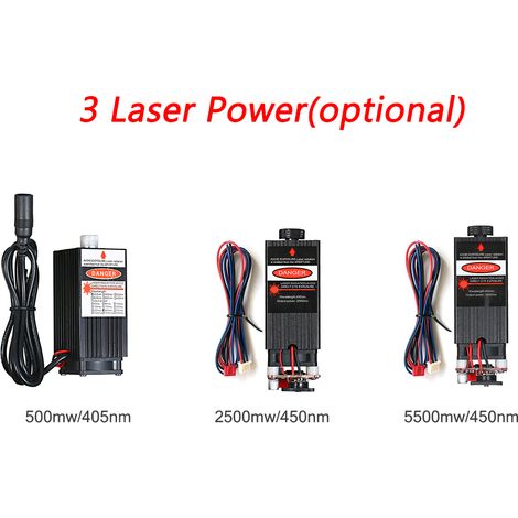 Module laser 500 mW / 405 nm 500 mW / 2500 mW / 5500 mW focalisable pour gravure CNC / gravure laser (1/2)