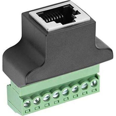 Ethernet RJ45 Buchse Schraubanschluss 8-polig Digital CCTV DVR Adapter Stecker Netzwerkstecker Kabelverlängerungsadapter (1/4)