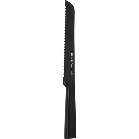 Brotmesser 20 cm, schwarzer Edelstahl, ergonomisch, Loft duka (1/3)