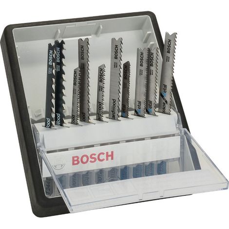 Bosch PRO Robust Line 10 Piece Jigsaw Blade Set Expert For Wood Metal 2607010542 (1/2)