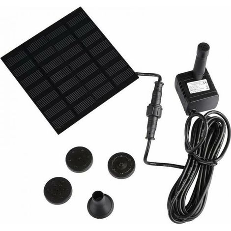 Kaelt - Pompe solaire miniature 7 V améliorée pour fontaine de jardin et bassin,Convient aux fontaines, cascades et jeux d'eau (1/5)