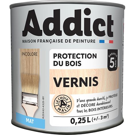 Vernis Addict Bois Mat Incolore 250ml - Addict