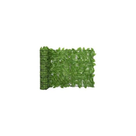 Paravent de balcon, brise-vue avec feuillage vert, 400 x 75 cm, GHJ72311 - Crezuo (1/4)