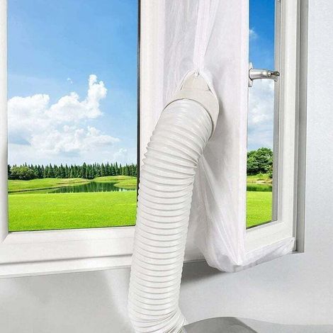 Tissu joint 400cm pour climatisation fenêtre porte Tissu de calfeutrage kit climatiseur mobile portes et fenêtres Isolation fraîcheur Installation simple et pratique (fenêtres 400x40 C (1/4)