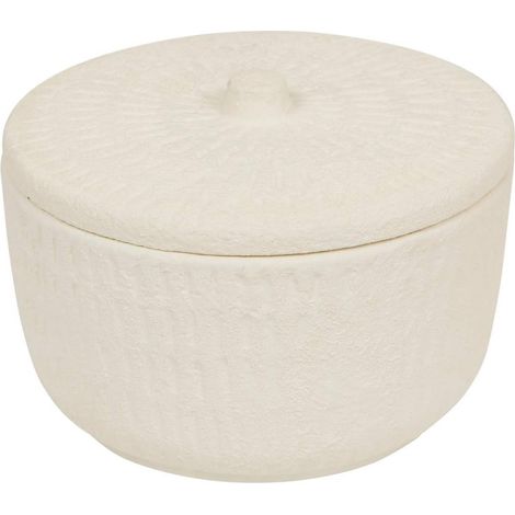 Boîte Déco en Céramique "Sien" 15cm Blanc (1/3)