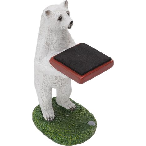 Socle d'horloge en résine faite à la main, statue, modèle, socle décoratif pour la maison, ours polaire (1/5)