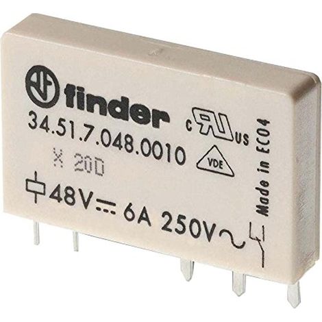 Finder 34.51.7.024.0000 Relè ad innesto 24 V/AC 6 A 1 scambio 1 pz.