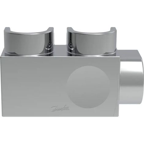 Danfoss Copertura in plastica per VHS-DV angolare, Sensore a sinistra in cromo, Radiatore 1/2'', 013G7972