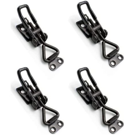 4 Pièce Loquet a Bascule en Acier Inoxydable, Fermeture à Levier en Métal, Loquet à bascule en Métal, Pince à Bascule Réglable, Pinces à Bascule Réglables, convient aux armoires, portes, valise (1/5)