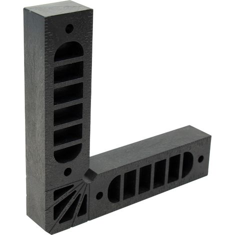 Abrazadera cuadrada de posicionamiento en ángulo recto de 200 x 200 mm, abrazadera de esquina de 90 grados para carpintería, color negro (1/5)