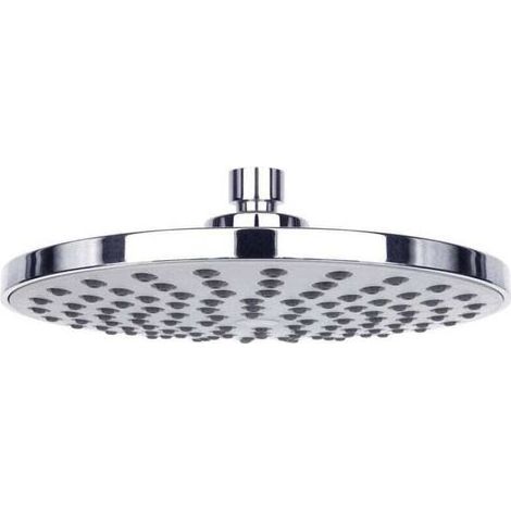 Doccia ad alta pressione rotonda in acciaio inox 304 per una doccia confortevole a bassa pressione – Montaggio a parete o a soffitto (Cromo) (1/4)