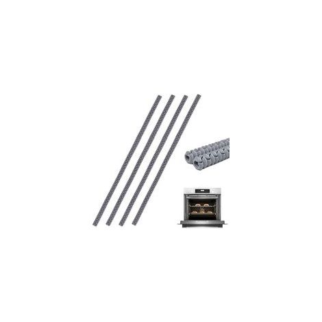 Ofenrostschoner – 4er-Set hitzebeständiger Silikonschoner zum Schutz vor Verbrennungen und Brandflecken, Küchenzubehör und -utensilien, 35,5 cm lang (grau) – Crezuo