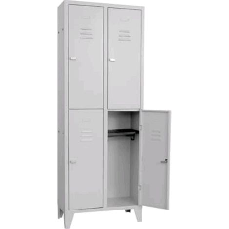 Armadio Multispogliatoio Montato Prometal Verniciato Grigio Posti 4 - H.Mm 1795- Mm 680X350 - 1 Pz (1/2)