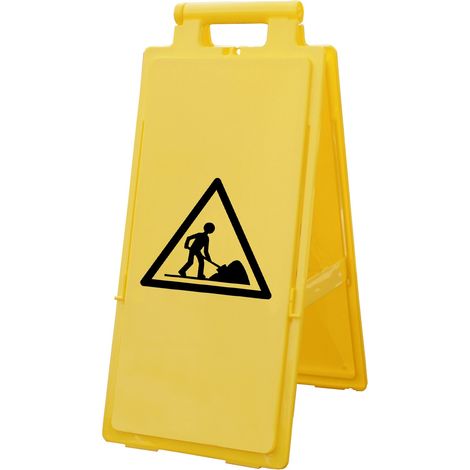 Etiquette danger, avec pictogramme : Travail en cours ( Prix pour 1 )