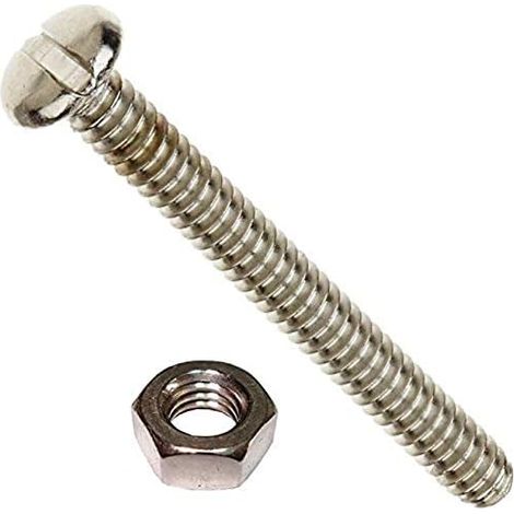 Bulk Hardware BH03608 Vis d'assemblage a tete cylindrique/fente, Set de 50 Pieces (1/3)