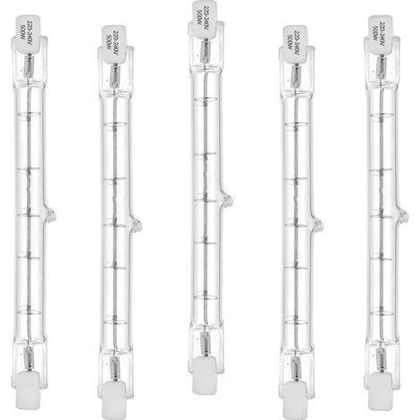 Dimmable Ampoule Eco halogène R7S J78J118J189J254 200W300W500WProjecteur Halogène Linéaire pour l’éclairage de paysage, sécurité, lampadaires (paquet de 5)