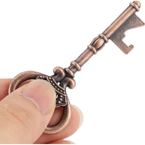 Schlüsselförmiger Flaschenöffner mit Anhängerkarte und Kordel als Gastgeschenk für Hochzeiten und Partys (20 Stück, nur die Öffner) (1/5)