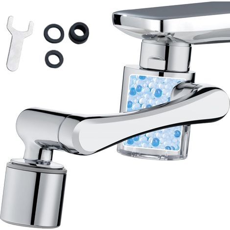 Rotating Faucet Filter 1080°, 2 Modes, Transparent Aerator, Kitchen and Bathroom Extension (1/5)