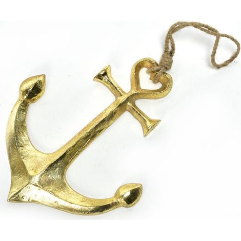 ANCORA DA APPENDERE IN ALLUMINIO ORO 19X1X22,5CM