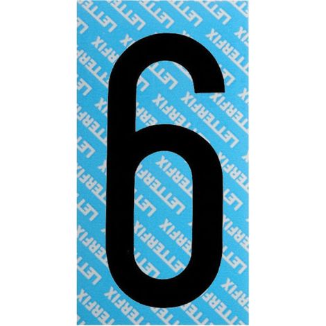 Número de adhesivo negro Serie T80 6 Letterfix
