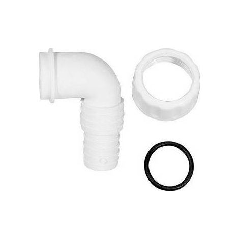 PIPETTE COURBÉE POUR VIDANGE LAVE-LINGE LAVE-VAISSELLE PP Taille : 1" Chrome
