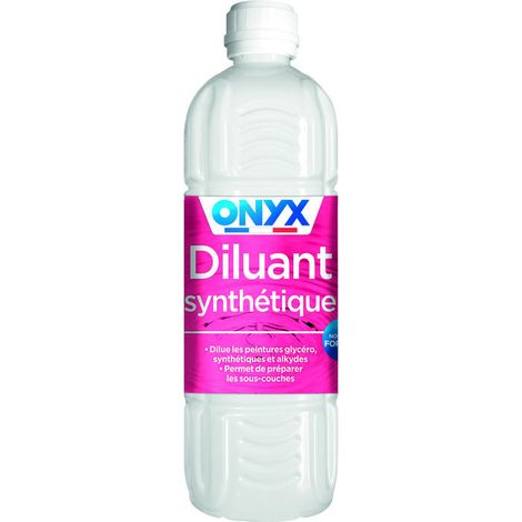 Diluant synthétique 1l – Pour peintures glycérophtaliques et alkydes – Application au pistolet – Séchage rapide – Onyx
