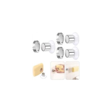 Juego de 3 jaboneras magnéticas con ventosa, jaboneras magnéticas para la ducha, montaje en pared de acero inoxidable, no requiere taladrar, aptas para baños, cocinas y aseos (juego de - Crezuo)