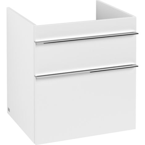 Mobile lavabo, 553 x 590 x 502 mm, modello sospeso, In legno Bianco Matt (1/2)