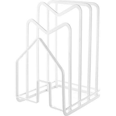 Cutting Board Storage Rack Versatile Chopping Board Pot Pan Lid Stand Holder Organizer for Kitchen Cabinet Countertop White (1/5)