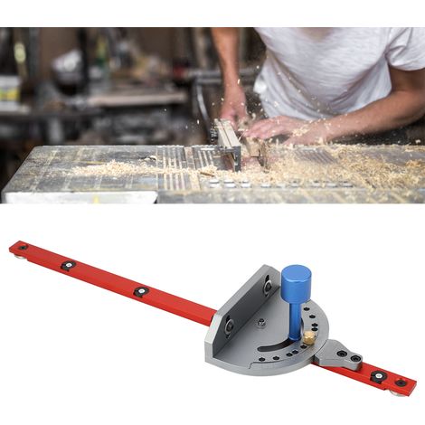 Guide d'onglet de précision pour scie circulaire de table en aluminium de 19 pouces, butée d'angle de 60 degrés, guide de scie à onglet réglable avec échelle de marquage laser (1/5)